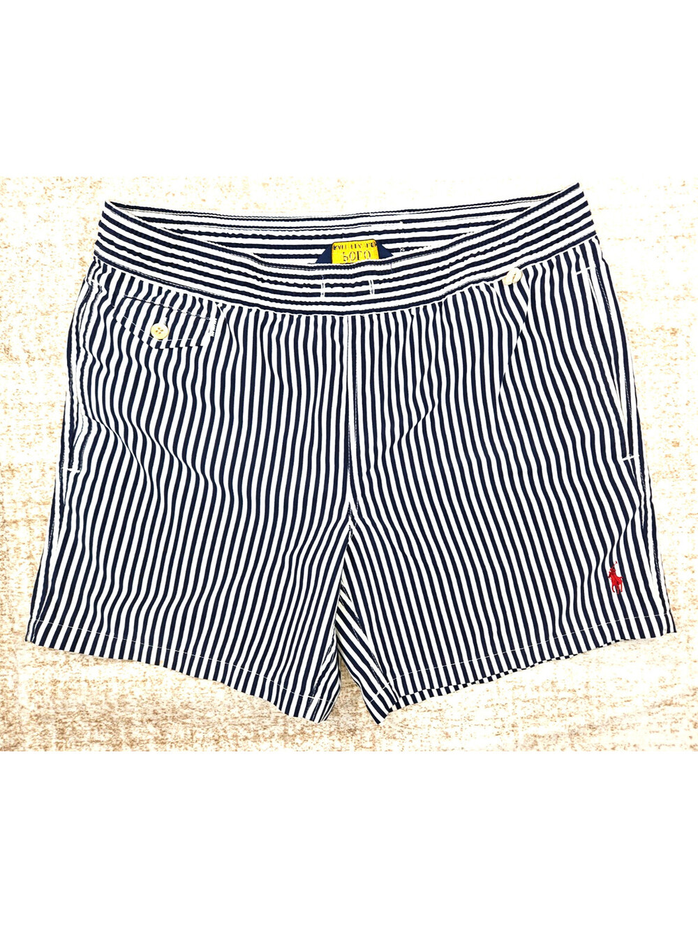 Polo Ralph Lauren Mens Size S Blue & White Vertical Striped Shorts